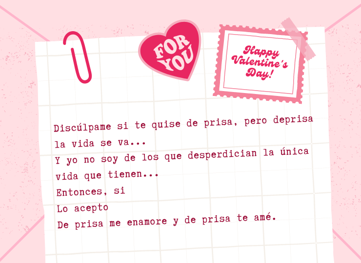 Frases de amor Discúlpame si te quise de prisa, pero deprisa la vida se va... Y yo no soy de los que desperdician la única vida que tienen... Entonces, si Lo acepto De prisa me enamore y de prisa te amé.